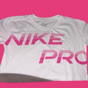 Nike White Tee with Pink Graphic